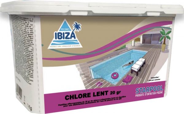 Chlore lent pastilles 1kg IBIZA