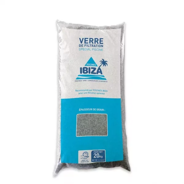 Sable de Verre Piscines Ibiza 0.4 - 1.6mm 20Kg